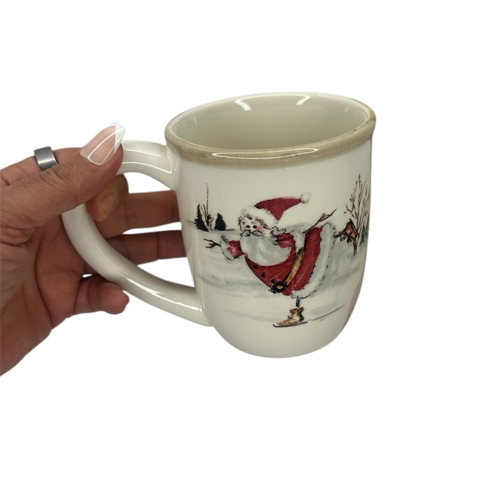 American Atelier Staking Santa Claus Ceramic Mug